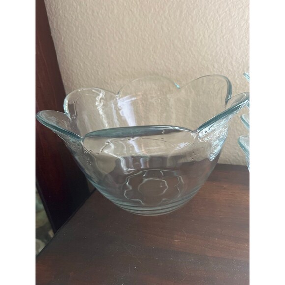Set of Vintage Pfaltzgraff Clear Glass Salad/Fruit Bowls - Picture 5 of 10